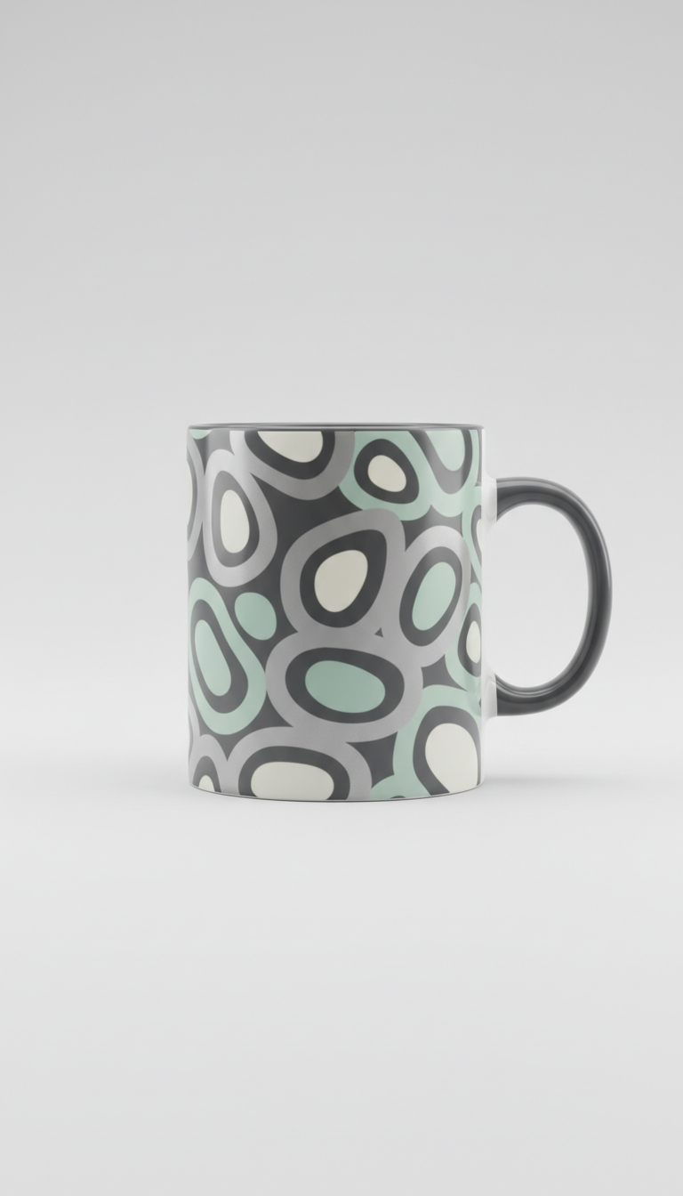 Ceramic mug with branded print